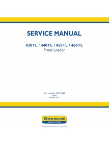 Manual de servicio del cargador agrícola New Holland 430TL, 440TL, 450TL, 460TL - New Holand Agricultura manuales - NH-477430...