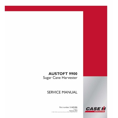 Manual de serviço da colhedora de cana Case IH Austoft 9900 - Case IH manuais - CASE-51683486-SM-EN
