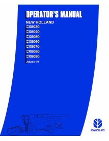 Manual do operador da colheitadeira New Holland CX8030, CX8040, CX8050, CX8060, CX8070, CX8080, CX8090 - New Holland Agricult...