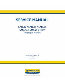 Manual de serviço do manipulador telescópico New Holland LM6.32, LM6.35, LM7.35, LM7.42, LM9.35 Tier4 - New Holland Construçã...