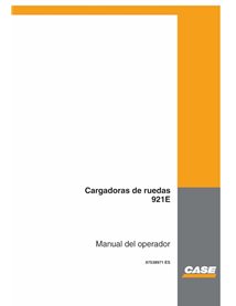 Manual do operador da carregadeira de rodas Case 921E Tier 3 ES - Case manuais - CASE-87538971-OM-EN