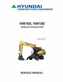 Hyundai HW160, HW180 wheeled excavator service manual  - Hyundai manuals - HYUNDAI-HW160-180-SM-EN