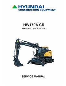 Hyundai HW170A CR wheeled excavator service manual  - Hyundai manuals - HYUNDAI-HW170A-CR-SM-EN