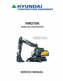 Hyundai HW210A wheeled excavator service manual  - Hyundai manuals - HUYNDAI-HW210A-SM-EN