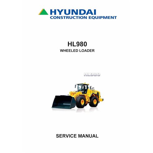 Manual de serviço da carregadeira de rodas Hyundai HL980 - hyundai manuais - HYUNDAI-HL980-SM-EN