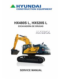 Manual de serviço da escavadeira de esteira Hyundai HX480S L, 520S L ES - hyundai manuais - HYUNDAI-HX480-520SL-SM-ES