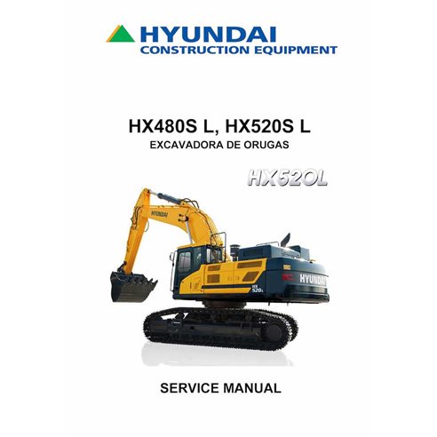 Manual de servicio de excavadora de orugas Hyundai HX480S L, 520S L ES - hyundai manuales - HYUNDAI-HX480-520SL-SM-ES