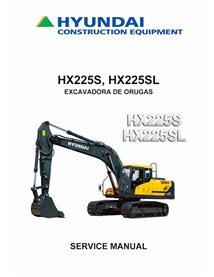 Manual de serviço ES da escavadeira de esteira Hyundai HX225S, HX225SL - hyundai manuais - HYUNDAI-HX225SL-SM-ES