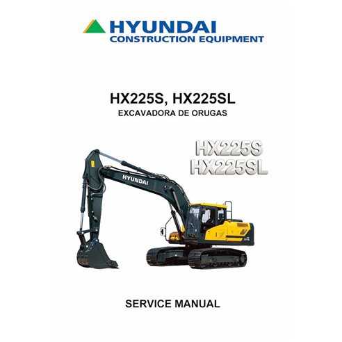Manual de serviço ES da escavadeira de esteira Hyundai HX225S, HX225SL - hyundai manuais - HYUNDAI-HX225SL-SM-ES