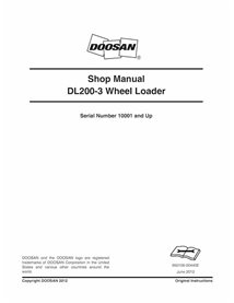 Manuel d'atelier de la chargeuse sur pneus Doosan DL200-3 - Doosan manuels - DOOSAN-DL200-3-SHM-EN