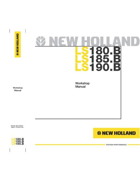 Manuel d'atelier des chargeuses compactes New Holland LS180.B, LS185.B, LS190.B - Construction New Holland manuels - NH-60413...