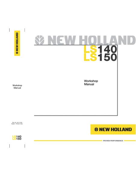 Manual de taller del cargador deslizante New Holland LS140, LS150 - New Holland Construcción manuales - NH-60413602
