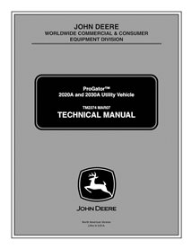 Manual técnico em pdf do veículo utilitário John Deere ProGator 2020A, 2030A - John Deere manuais - JD-TM2374-EN