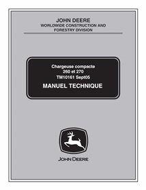 Manuel technique pour chargeuse compacte John Deere 260, 270 pdf FR - John Deere manuels - JD-TM10161-FR