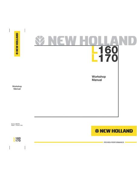 Manuel d'atelier pour chargeuse compacte New Holland L160, L170 - Construction New Holland manuels - NH-87634734