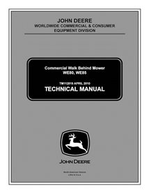 John Deere WE80, WE85 cortador de grama pdf manual técnico ES - John Deere manuais - JD-TM112819-EN