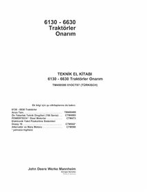 John Deere 6130, 6230, 6330, 6430, 6530, 6630 tractor pdf manual técnico de reparación TR - John Deere manuales - JD-TM400580-TR