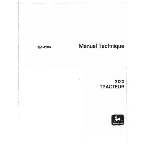 Manual técnico do trator John Deere 3120 pdf FR - John Deere manuais - JD-TM4206-FR