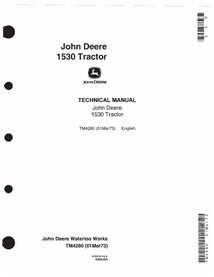 John Deere 1530 tractor pdf technical manual  - John Deere manuals - JD-TM4280-EN