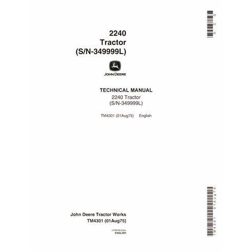 TM4301 Manual técnico del tractor John Deere 2240 (TM4301)