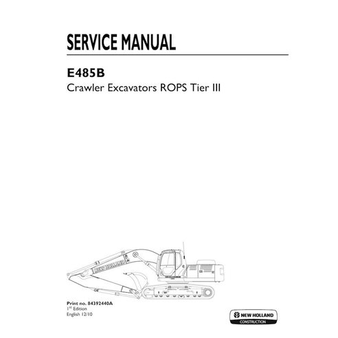 NH-84392440A Manual de servicio en pdf de la excavadora de orugas New Holland E485B Tier 3