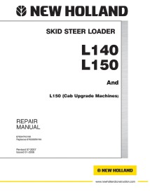 Manual de oficina do carregador deslizante New Holland L140, L150 - Construção New Holland manuais - NH-87634743