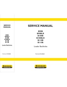 Manual de servicio del cargador deslizante New Holland B90B, B100B, B110B, B115B - New Holland Construcción manuales - NH-876...