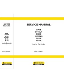 New Holland B90B, B100B, B110B, B115B backhoe loader service manual - New Holland Construction manuals - NH-87643846B