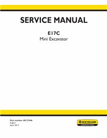 New Holland E17C mini excavator pdf service manual  - New Holland Construction manuals - NH-48127446-EN