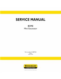 Manual de servicio pdf de miniexcavadora New Holland E37C - New Holland Construcción manuales - NH-51487933-EN