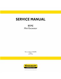 Manuel d'entretien pdf de la mini-pelle New Holland E57C - New Holland Construction manuels - NH-51452095-EN