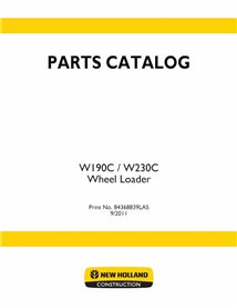 Catálogo de peças em pdf da escavadeira de esteira New Holland W190C, W230C - New Holland Construção manuais - NH-84368839LAS-ES