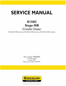 NH-47907876 Manuel d'entretien pdf du bouteur sur chenilles New Holland D150C Tier 3