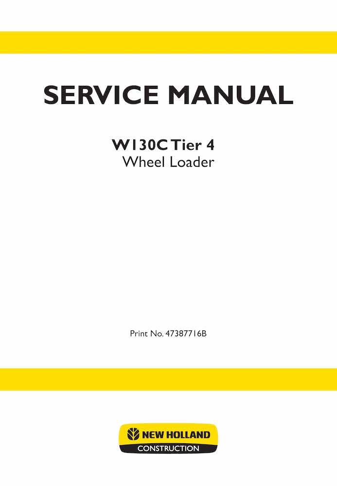 Manual De Serviço Em Pdf Da Carregadeira De Rodas New Holland W130C Tier 4