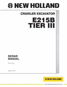 Manuel de réparation pdf de la pelle sur chenilles New Holland E215B Tier 3 - New Holland Construction manuels - NH-87612178N...