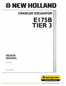 New Holland E175B Tier 3 crawler excavator pdf repair manual  - New Holland Construction manuals - NH-87634783NA-EN