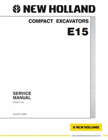 NH-87360157 New Holland E15 compact excavator pdf service manual
