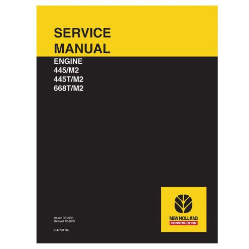 Manual de servicio del motor New Holland 445 / M2, 445T / M2 y 668T / M2 - Construcción New Holland manuales