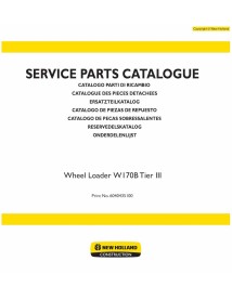 New Holland W170B Tier 3 wheel loader parts catalog - New Holland Construction manuals - NH-6040435100-PC-EN