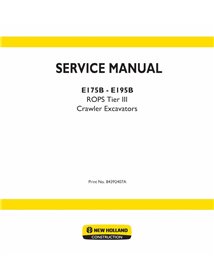 NH-84392407A Manual de serviço em pdf da escavadeira de esteira New Holland E175B, E195B Tier 3