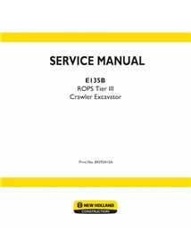 Manuel d'entretien pdf de la pelle sur chenilles New Holland E135B Tier 3 - New Holland Construction manuels - NH-84392415A-EN