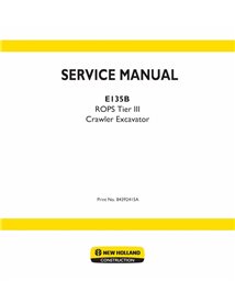 NH-84392415A Manual de serviço em pdf da escavadeira de esteira New Holland E135B Tier 3