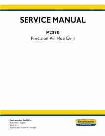 Manual de serviço em pdf da furadeira pneumática New Holland P2070 - New Holland Agricultura manuais - NH-84425026-EN