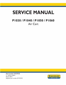 Manual de serviço em pdf do carrinho pneumático New Holland P1030, P1040, P1050, P1060 - New Holland Agricultura manuais - NH...