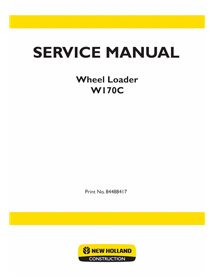 New Holland W170C wheel loader pdf service manual  - New Holland Construction manuals - NH-84488417-EN