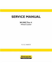 Manual de servicio en pdf del cargador de ruedas New Holland W190C Tier 4 - New Holland Construcción manuales - NH-84488427B-EN