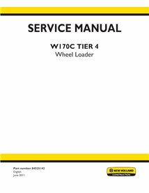 Manual de serviço em pdf da carregadeira de rodas New Holland W170C Tier 4 - New Holland Construção manuais - NH-84525142-EN