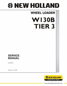 Manual de serviço em pdf da carregadeira de rodas New Holland W130B Tier 3 - New Holland Construção manuais - NH-84249884-EN