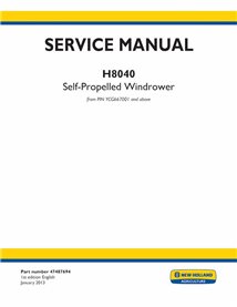 NH-47487694 Manuel d'entretien pdf de l'andaineuse automotrice New Holland H8040