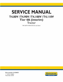 NH-51526023 New Holland T4.80V, T4.90V, T4.100V, T4.110V Tier 4A (interim) tractor pdf service manual